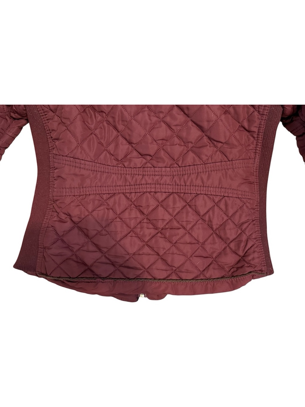 Quilted Burgundy Juniors Jacket with Gold Hardware Juniors size Medium Fall - Picture 7 of 9